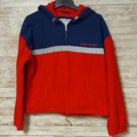 Tommy Hilfiger Polar Fleece Zip Hoodie Sweatshirt - Picture 2 of 9